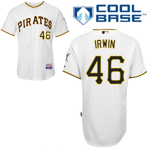 Phil Irwin #46 MLB Jersey-Pittsburgh Pirates Men's Authentic Home White Cool Base Baseball Jersey